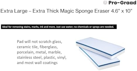 4610 Eraser Pads 4.5" x 10" Melamine Mop Sponges, 2 Pack - Image 3
