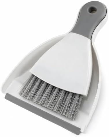 GeeRic Mini Dustpan and Brush Set, Dust Pan Broom Gray by GeeRic