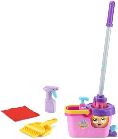 LeapFrog Clean Sweep Learning Caddy, Kids Mop and Broom Cleaning Toy Set - Image 2