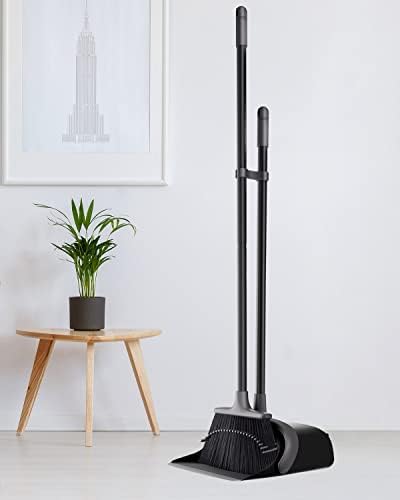 Broom with Dustpan Combo Set, Upgrade 52'' Long Handle Broom and Dustpan Set - Image 2