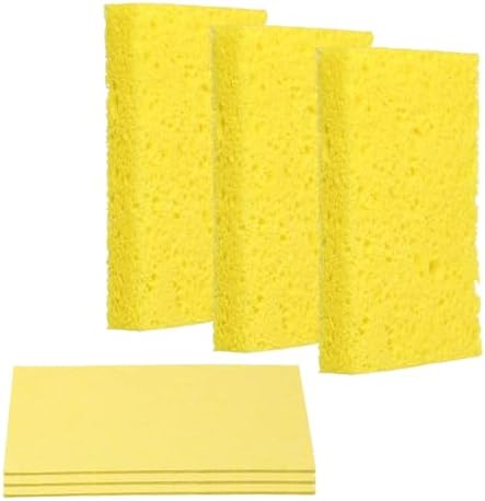 uxcell 6Pcs Cellulose Sponges, Square Kitchen Clean Sponges Non-Scratch by uxcell