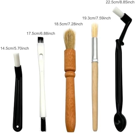 Coffee Brush Set with Wooden and Nylon Brushes - Image 5