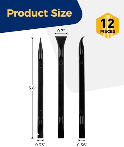 12Pcs Plastic Scraper Tool, Crevice Cleaning Tool, Non-Scratch Car Detailing - Image 2