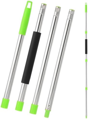 uxcell Spin Mop Replacement Handle 4 Section 30"-to-58 Green by uxcell