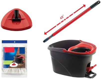 Spin Mop and Bucket Set with Foot Pedal, Microfiber, Adjustable Handle - Image 3