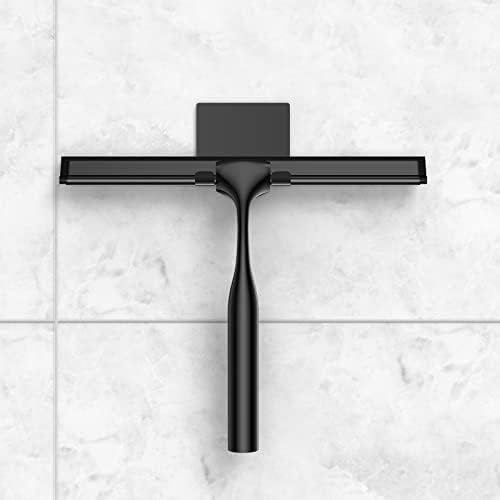 Black 14-Inches Stainless Steel Shower Squeegee Set, Include Shower Door Hook - Image 6