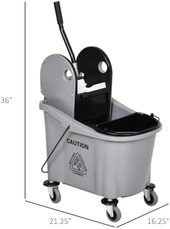 HOMCOM 9.5 Gallon Mop Bucket - Image 7