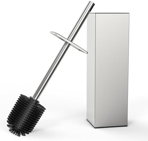 RUACQ Toilet Brush and Holder Set, Brushed Nickel by Ruacq