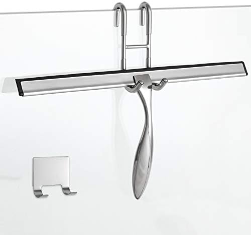 Simtive 14-Inch Shower Squeegee Set, Includes Shower Door Hook and Adhesive Hook by Simtive