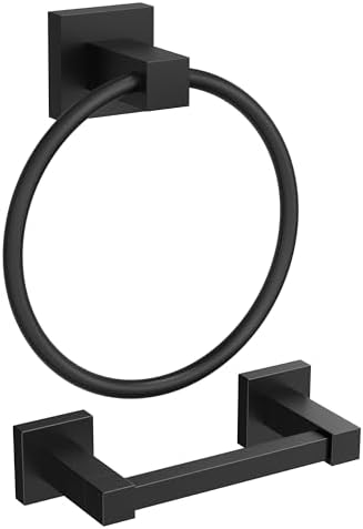 FORIOUS Toilet Paper Holder and Towel Ring Set, Bathroom Accessories Set by FORIOUS