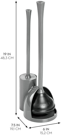 iDesign Compact Toilet Brush and Plunger Set - Image 2