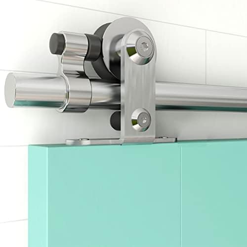 TSMST 4FT Sliding Barn Door Hardware Kit, Top Mount Stainless Steel Heavy Duty by TSMST
