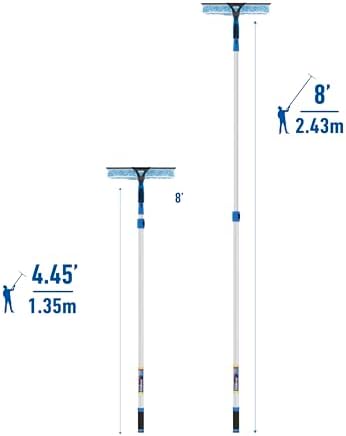 Unger Professional 2-in-1 Squeegee and Scrubber, 14” Window Cleaning Tool and - Image 3