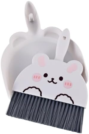 1 Set Small Broom Brush & Dustpan Set Table Cleaning Tools Rabbit - Image 7