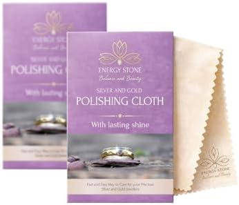 ENERGY STONE Silver and Gold Restoration Polishing Cloth, Anti-Tarnish Cleaner by EnergyStone