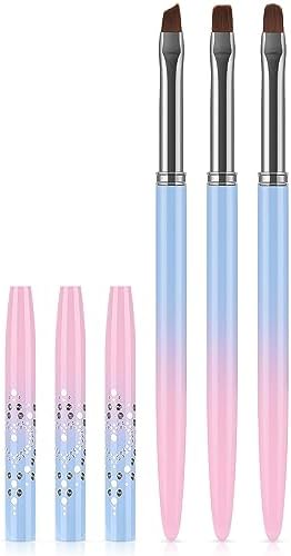 3Pcs Nail Art Clean Up Brushes, by JASSINS