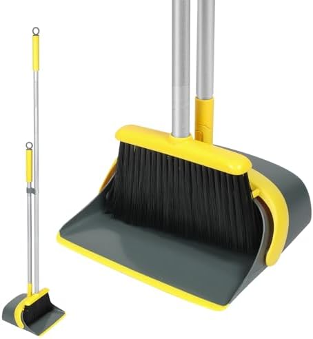 Broom and Dustpan Set with 54 Inch Long Handle by Dirty+Fox