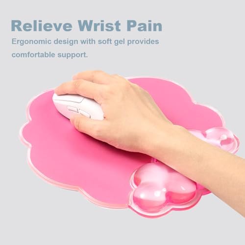 Pink Cloud Gel Wrist Rest for Keyboard and Mouse - Image 6