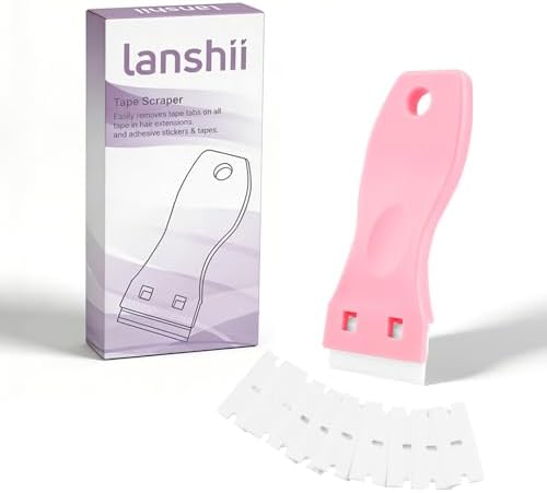 Plastic Razor Scraper with 10pcs Double Edged Plastic Blades by Unknown