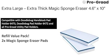 4610 Eraser Pads 4.5" x 10" Melamine Mop Sponges, 2 Pack - Image 4