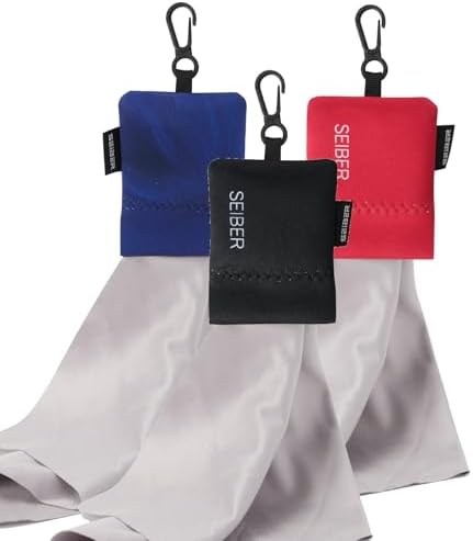 SEIBER Eyeglass Cleaning Microfiber Cloth, 7x7 inch, BK Blue Red by SEIBER