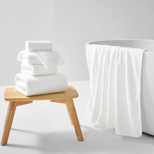 REDKISS Ultra Soft 6 Piece Towel Set, Premium White Towels - Image 2