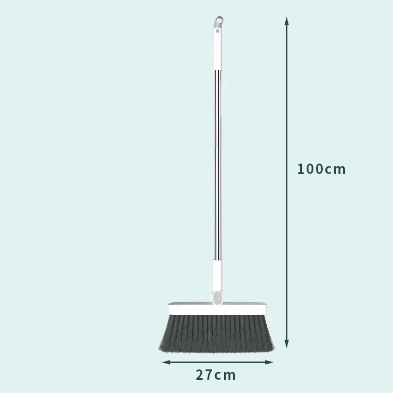 Dustpan Brush Set Long Handle Up to 37.8 Inches Adjustable Foldable, Plastic - Image 4