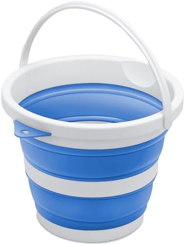 Small Collapsible Bucket 1.3 Gal/5L, Space-Efficient, Portable Foldable Water by Goderewild