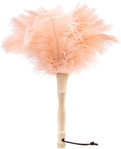 Ostrich Feather Duster 12 Inch Handheld Duster Supplies, Wooden Handle Feather by MehelloFeather