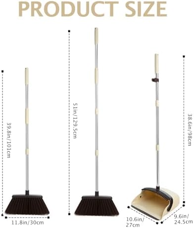 2-Pack Broom and Dustpan Combo Set - Image 2