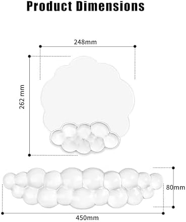 Mouse Pad with Wrist Rest, Soft Cloud Gel Keyboard Mouse Pad Set with Hand - Image 7