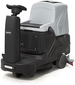Battery Powered Ride-On Commercial Floor Scrubber Machine, 31.5" Squeegee Width by DapperSupply