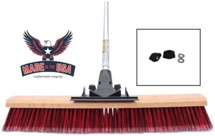 FlexSweep Unbreakable Commercial Push Broom Fine Bristles by FlexSweep