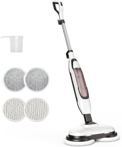 NEWBULIG Scrubbing Steam Mop, Spin Steam Mops by NEWBULIG