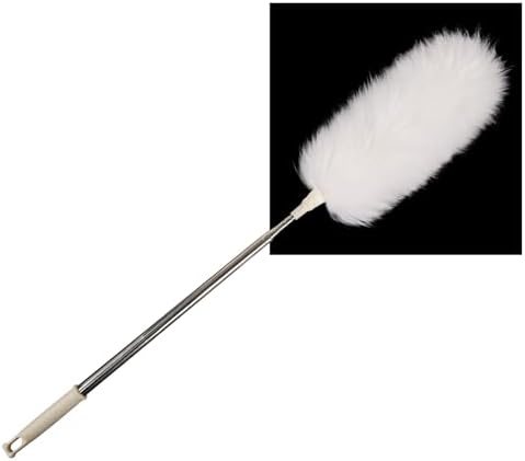 Extendable Lambswool Duster 29-110 Inch, Anti-Static Flexible Head, Stainless by FeelFunFeather