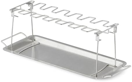Amazon Basics Chicken Leg and Wing Rack, 14 Slots BBQ Chicken Drumsticks Holder by AmazonBasics
