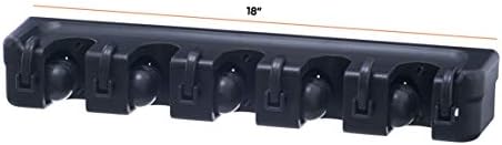 Superio Mop and Broom Holder 2 Pack Wall Mount Black Cleaning Tools Wall - Image 4