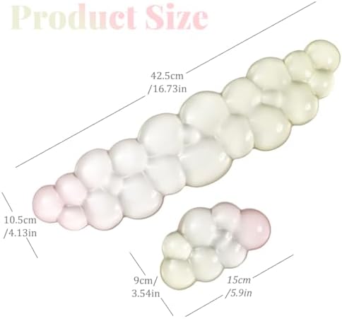 Gel Keyboard Wrist Rest Cloud Set, - Image 6