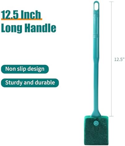 AQUANEAT Fish Tank Cleaning Tools, Aquarium Double Sided Sponge Brush, Algae - Image 2