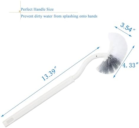 2 Pack Curved Toilet Bowl Brush Without Holder - Image 2