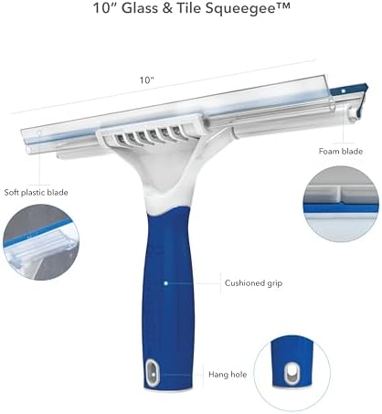 Unger Professional Connect and Clean 10” Glass and Tile Shower Squeegee - Image 6