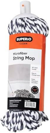Superio String Microfiber Mop Replacement Head Only – Grey Refill - Image 2