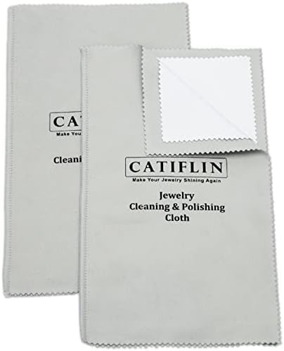 CATIFLIN 2pcs Multi-Layer Jewelry Cleaning Cloth, Large Silver Polishing Cloth by CATIFLIN