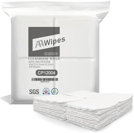 AAwipes Cleanroom Wipers 4"x4" Double Knit 100% Lint Free Cloths by AAWipes