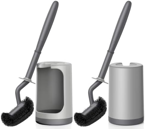 HAMITOR Toilet Bowl Brush Holder Set: Curved Design by HAMITOR