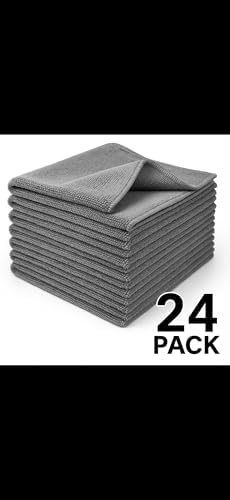 Microfiber Cleaning Cloths, 24 Pack, 300 GSM Premium Soft Lint-Free - Image 2
