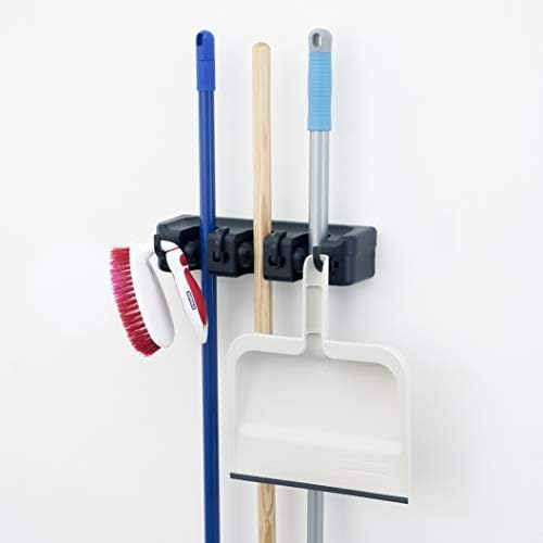 Superio Mop and Broom Holder Wall Mount Storage Organizer - Image 2