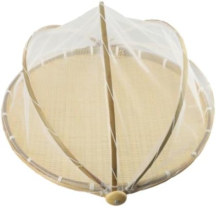 Hand Woven Serving Basket with Anti-Mosquito Net, Foldable Dustpan by Unknown