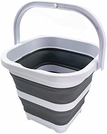 SAMMART Collapsible Rectangular Cleaning Bucket 5L- Foldable Camping Beach Sand by SAMMART