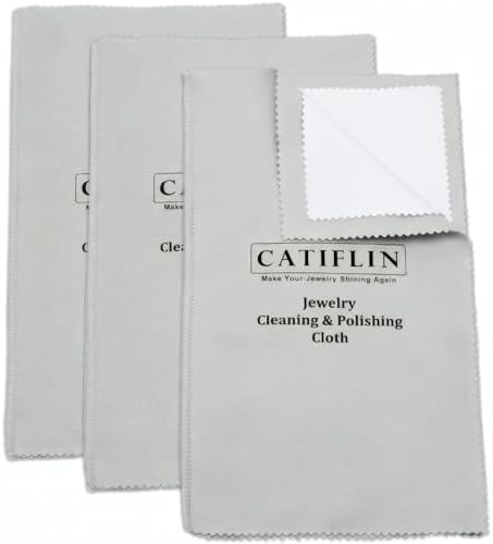 CATIFLIN 3pcs Multi-Layer Jewelry Cleaning Cloth, Large Silver Polishing Cloth by CATIFLIN